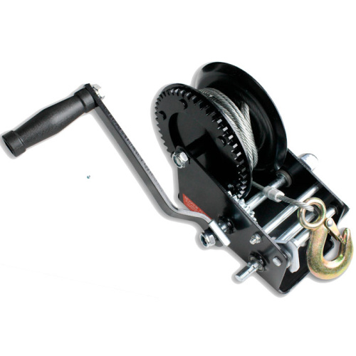 Лебёдка ручная барабанная для подъема 0,8 т. с тросом 4,5 мм, 10 м.